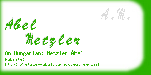 abel metzler business card